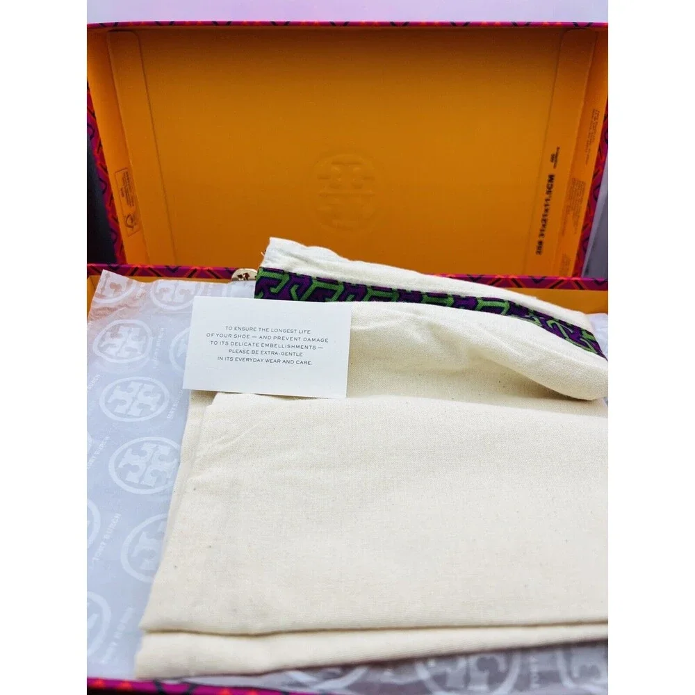 Tory Burch Good Luck Herringbone Trainer Sneakers US 7.5 $328 New in box - Picture 3 of 5